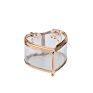Rectangular and Luxury Jewellery and Glass Gold Trinket Boxes