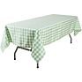 Red and White Rectangle Polyester Plaid Table Cloth Checkered Gingham Tablecloth for Picnic,Holiday,Dinner,Kitchen