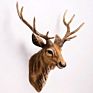 Resin 3D Faux Deer Head Wall Sculpture Decoration Life like White Deer Head Wall Art