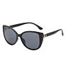 Retro Big Frame Cat Eye Sunglasses with Metal Hinges European and American Trend Sunglasses Women