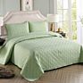 Reversible Cotton Bedding Sets Coverlet 3 Piece Quilts Queen Green Designers Coverlet King Size Bedspread
