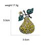 Rhinestone Pear Brooches for Women Fruit Pin Vintage Brooch 2 Colors Available Drop Shipping Price
