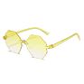 Rimless One Piece Jelly Candy Color Children's Glasses Kids Gradient Pink Irregular Sunglasses