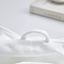 Robes Unisex 100% Cotton Velvet Fabric White Robe with Piping Shawl Collar Daily Bathrobe