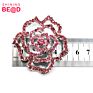 Rose Flower Silver-Plated Pink Crystal Rhinestone Brooch for Clothes Decoration,Women Brooches with Rhinestone