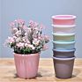 Round Environmentally Friendly Recyclable Solid Color Christmas Flower Pots Planters
