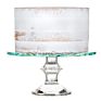 Round Glass Plate Bling Crystal Cake Stand for Wedding Decoration
