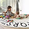 Round Imitation Cashmere Plush Baby Crawling Rugs Kids Play Mat Educational Abc Alphabet Area Carpet Kids Tent Game Play