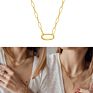 Roxi Jewelry Chic Dainty Carabiner Clasp Buckle Lock Pendant Paper Clip Chain Necklace