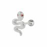 Roxi S925 Silver Creative 5A Cz Zircon 18K Gold Silver Plated Snake Piercing Cartilage Earrings