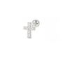 Roxi Silver 925 Fine Jewelry 5A Zircon Cross Stud Earring Cartilage Piercing Earrings