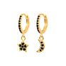 Roxi Zircon Star Moon Charms Drop Earrings Huggies Earrings for Women S925 Silver