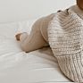 Rts Crew Neck Girls Knit Wear Outfit Cute Kids Pullover Cotton Speckled Sweater
