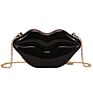 Rts Unique Mouth Shape Women Evening Clutch Leather Crossbody Bag Customized Girl Chain Lip Purses Shoulder Bag