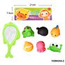 Rubber Ocean Animal Animals Fishing Net Play Set Model Toys Bath Toy Style Plastic for Kids Baby Children