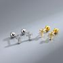 S925 Sterling Silver Cross Luxury Ins Earrings Ear Versatile Silver Stud Earrings for Women