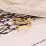 Surround Adjustable Gold Plated Zircon Snake Rings