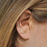 S925 Sterling Silver U Shape Minimalist 14K Gold Filled Ear Crawler Earrings Climber