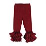 Sales Toddler Ruffle Leggings Solid Color Triple Cotton Kids Clothing Girls Ruffle Pants