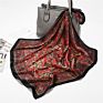 Satin Bandana Women Square Small Bag Wrap Bohemian Retro Silk Scarf