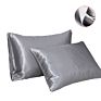 Satin Pillowcase for Hair and Skin Slip Cooling Satin Pillow Covers with Envelope Closure 2 Pack Silk Pillow Case