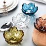 Sauce Dish Glass Small Plate Japanese-Style Hammer Head Pattern Cherry Blossom Glass Sauce Dish Small Dish Vinegar