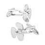 Savoyshi Cufflinks for Mens Suit Shirt Cuff Silver Propeller Blade Shape Cuff Links Gift Jewelry