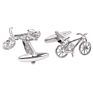 Savoyshi Novelty Bike Cufflinks for Mens Suit Shirt Cuffs Silver Bicycle Model Cuff Links Male Gift Jewelry