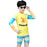 Sbart Printed Long Sleeve Rash Guard Boys Two Piece Swim Shirt for Kids Swimming Surfing Suit Swimsuit for Boy