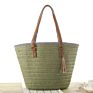 Seabeach Tote for Women Rattan Straw Shoulder Bag Bamboo Handmade Ladies Bag