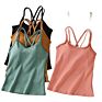 Seamless Cross Back Sling Bra Wireless Wear Free Vest Bra Cotton Camisole Women's Tank Tops with Built in Bra
