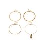 Sell Snake Bone Hip Hop 18K Gold Plated Queen Pendant Geometric Handmade Anklet