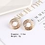 Semi-Precious Stones Peacock Malachite Turquoise Pearl Shell Button Stud Earrings for Women Daily Opal Earrings Outfit Jewelry