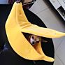 Semi Open Cute Banana Design Warm Super Soft Sofa Playing House Banana Cat Bed for Pets Indoor Sleeping