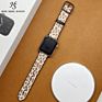 Service Genuine Leather Stitching Silicone Rubber Watch Band