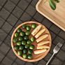 Serving Tray Bamboo Trays Tea Coffee Wooden Tray for Food Breakfast Party Rectangle round Square