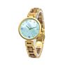 Shenzhen Gold Diamond Stainless Steel Wood Women Watch with Mop Dial