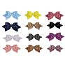 Shiny Leather Hair Accessories Ribbon Colorful Big Hair Bows Clips for Girls Kids