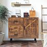 Side Table Side Cabinet Storage Cabinet with 3 Drawers Door Modern Accent Cabinet for Living Room Bedroom Kitchen