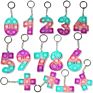 Silicone Popping Its Mini Fidget Toy Bubble Letter Number Alphabet Shape Character Pocket Push Buttons Pop It Keychain