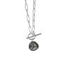 Silver 925 Gemstone Natural Stone Toggle Necklace