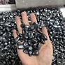 Silver Black Stones Gravel Terahertz Tumbled Stone Shungite Chips for Home Decoration