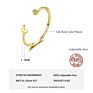 Silver Open Stackable 925 Sterling Jewelry Adjustable Cz Gold Moon Gift Engagement Women Dilver Wedding Simple Ring