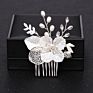 Silver Pearl Crystal Wedding Hair Combs Hair Accessories Bride Bridesmaid Jewelry for Women