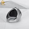 Silver Ring Antique Stainless Steel Finger Rings Men Prayer Cross Rings for Men