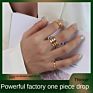 Simple Double-Layer Multi-Layer Plain Titanium Steel 18K Gold Ring for Men and Women Couples