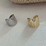 Simple No Pierced Single Piece C Shaped Wide Hammered Texted Ear Bone Clip Earring Cuff Earrings for Ladies Girls