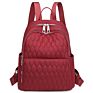 Simple Plaid Waterproof Nylon Cloth Mommy Bag Women Backpack Schoolbag