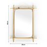 Simple Style Home Decoration Handmade Bamboo Wooden Rectangle Frame Rattan Wall Mirror