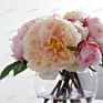 Silk Peony Bouquet Flower In Vase Floral Arrangements